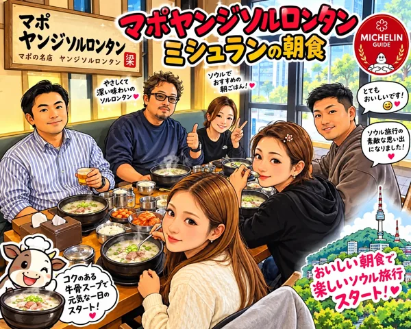 麻浦の名店ソルロンタンで朝ごはん