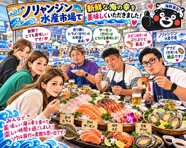 鷺梁津水産市場で海の幸