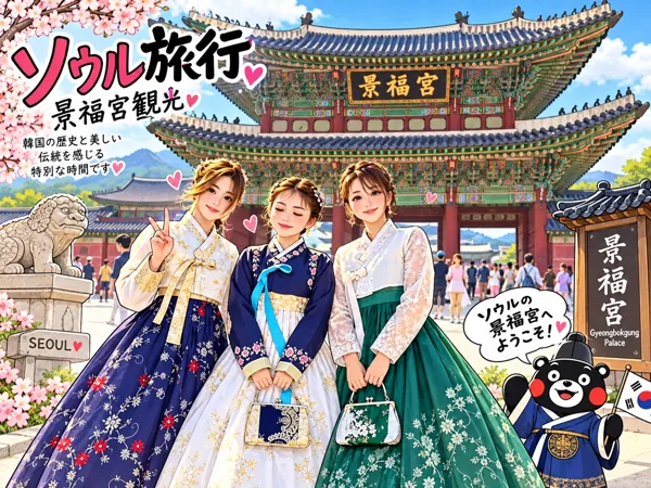 韓服で景福宮をおさんぽ